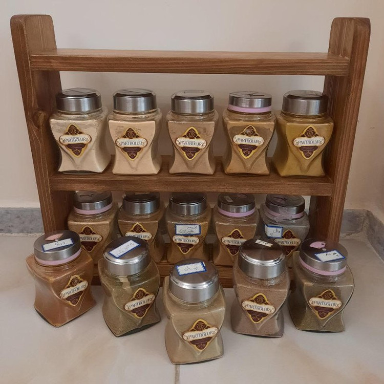 استند جا ادویه چوبی مخصوص آشپزخانه عمده