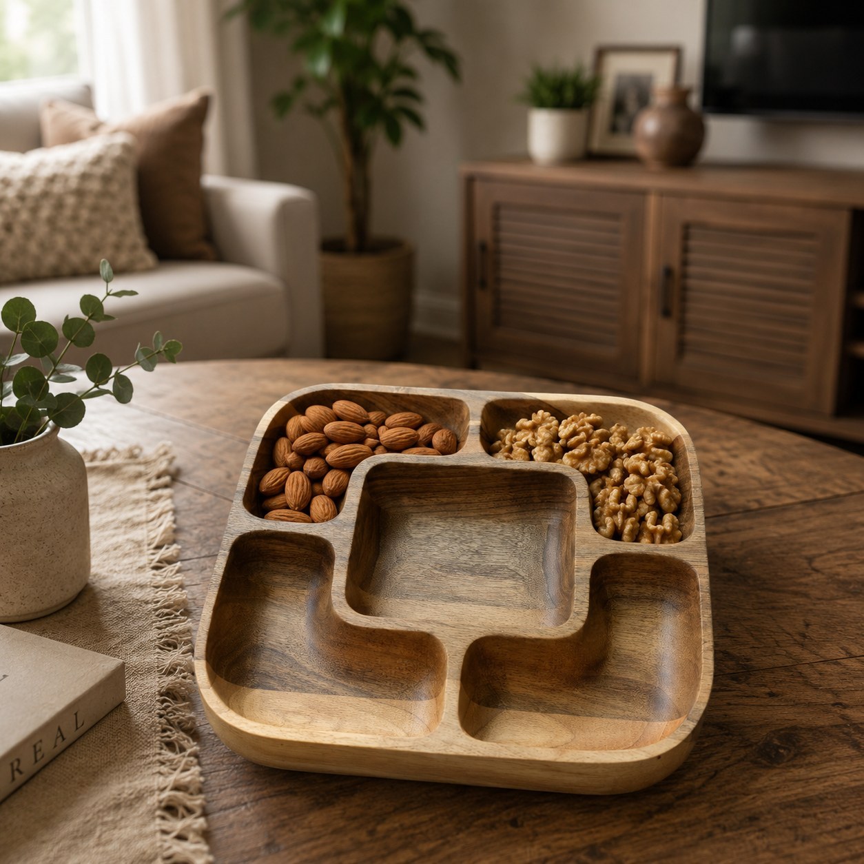 اردو چوبی مربع 5 خانه سه بعدی