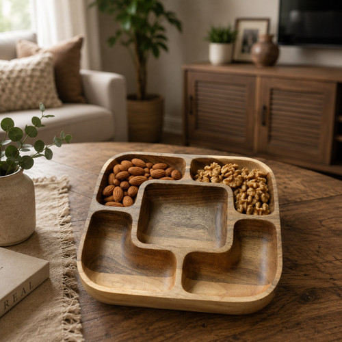 اردو چوبی مربع 5 خانه سه بعدی