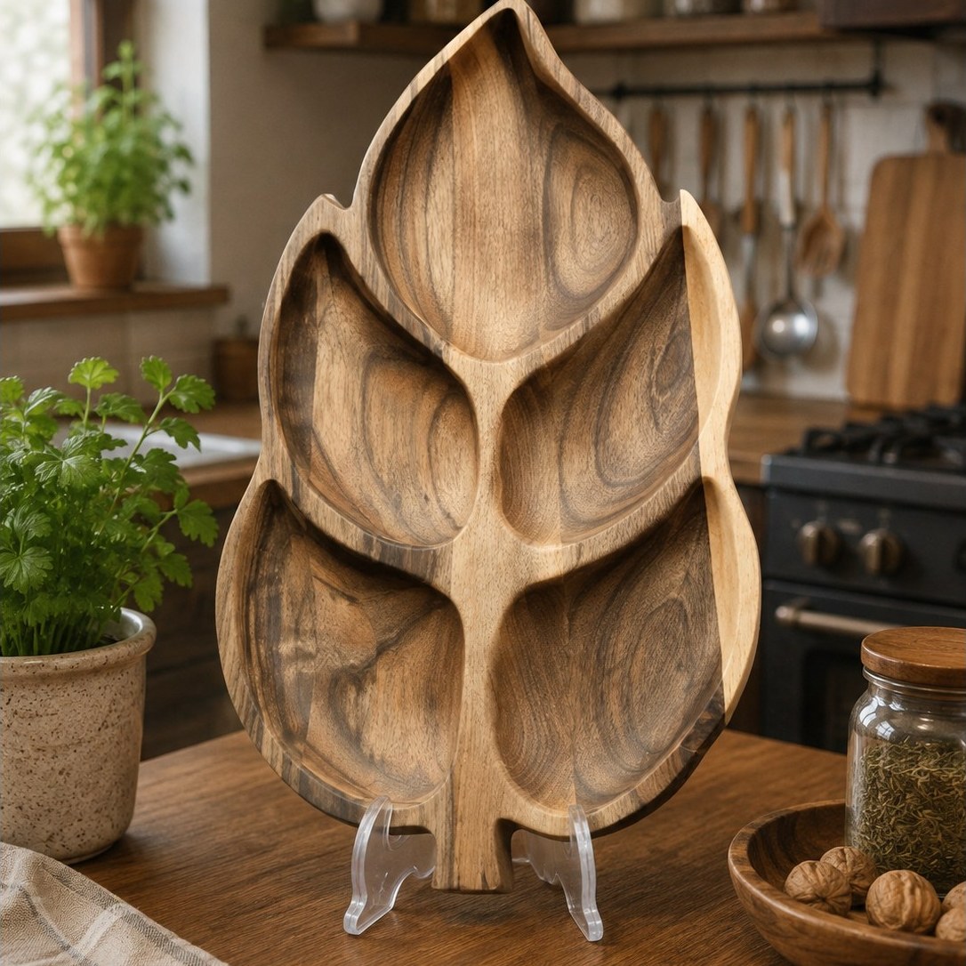 اردو چوبی برگ سه بعدی 5 خانه