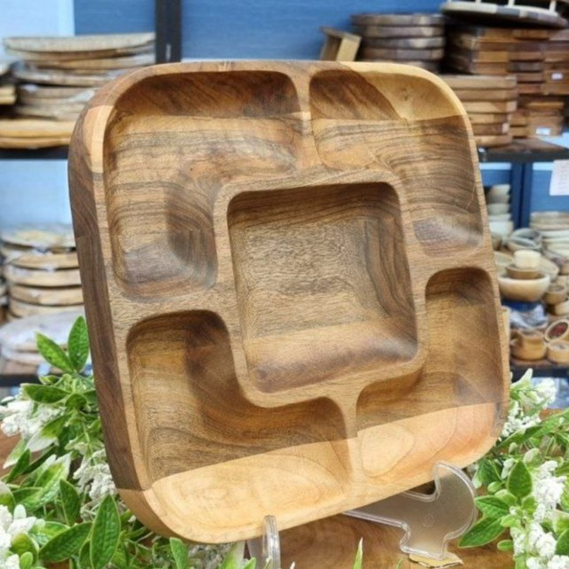 اردو چوبی مربع 5 خانه سه بعدی