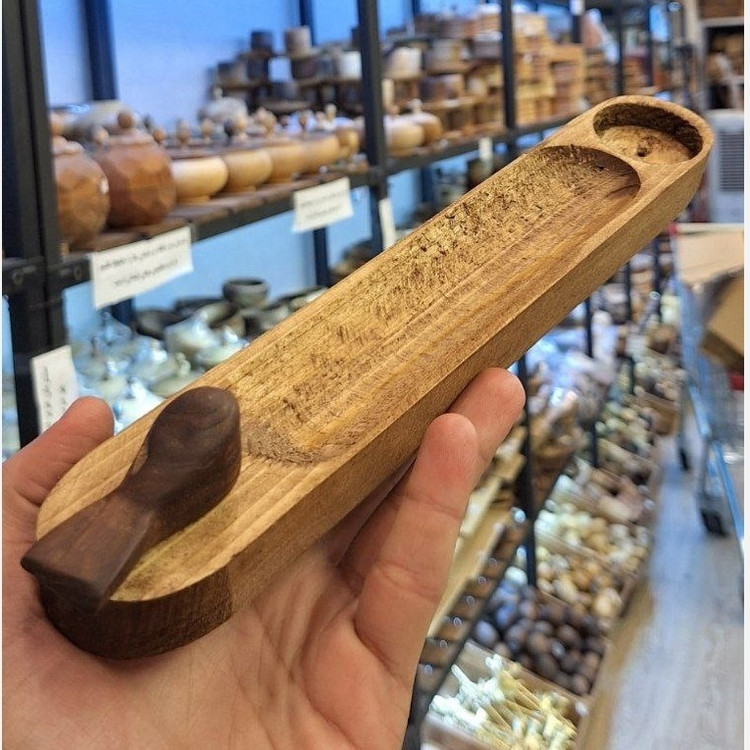 جاعودی چوبی شمع و پرنده