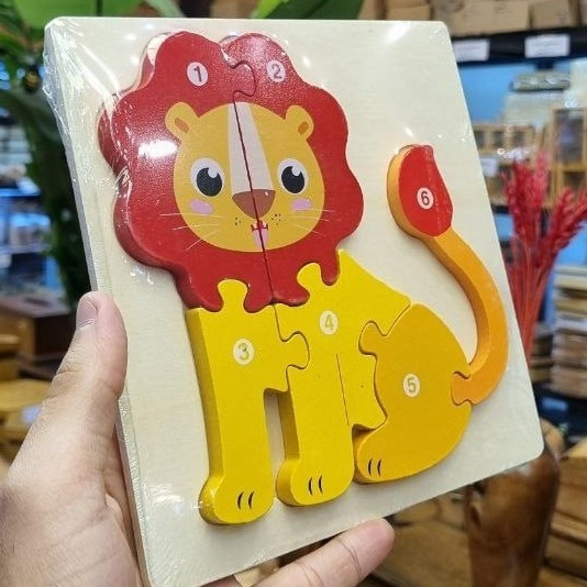 پازل چوبی برجسته عدد دار
