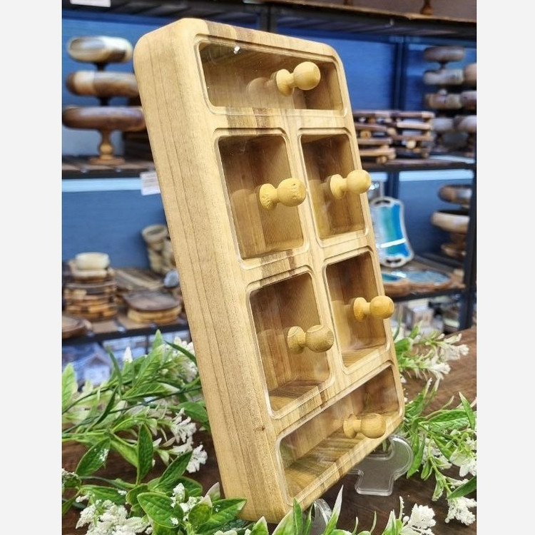 جعبه پذیرایی چوبی رامیلا (مستطیل 6 خانه)