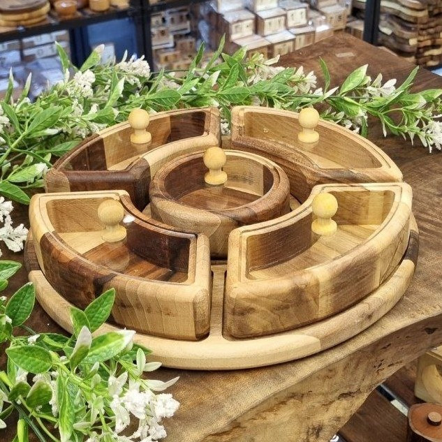 جعبه پذیرایی چوبی تابان