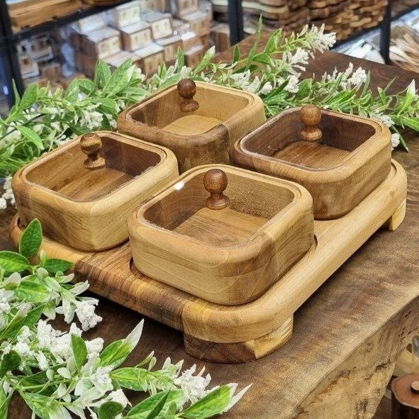 جعبه چوبی پذیرایی بهدیس