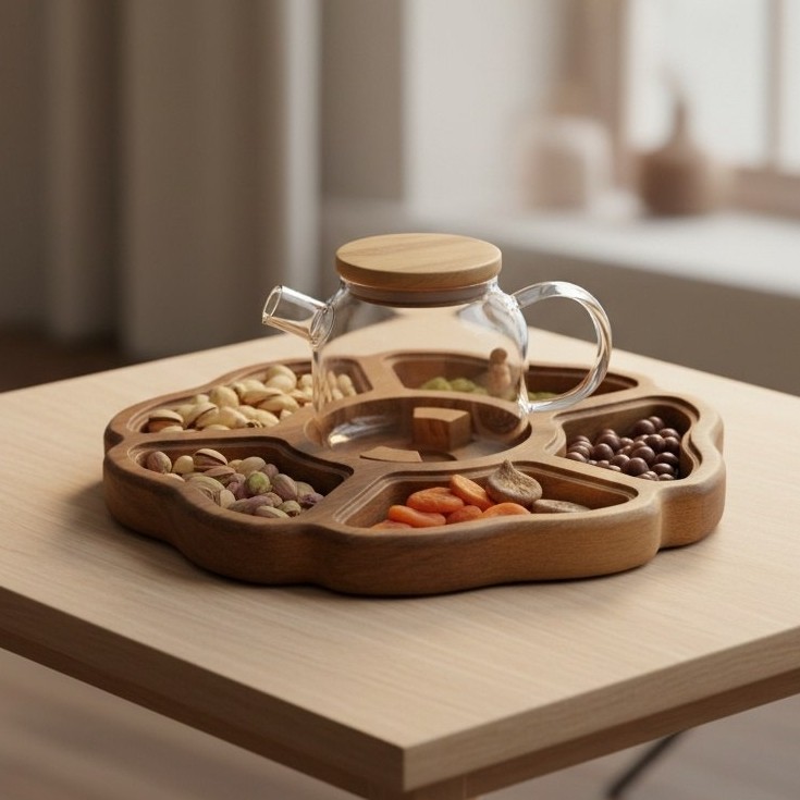 جعبه پذیرایی طرح گل وارمردار