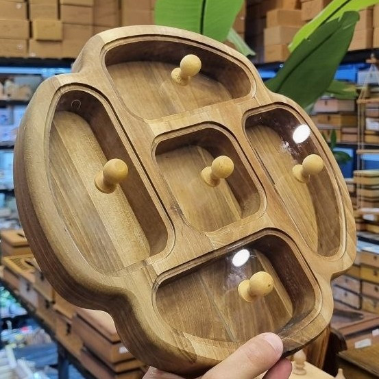 جعبه پذیرایی گرد پنج خانه
