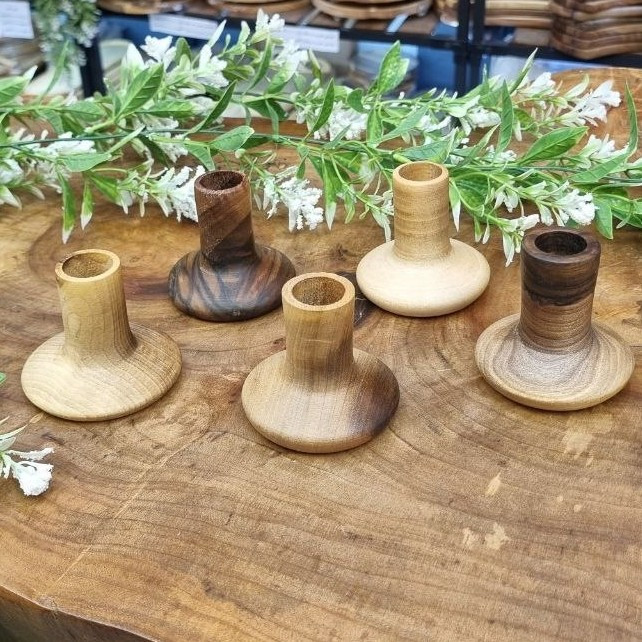 شمعدان چوبی لوله ای