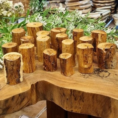 نمکدان چوبی روستیک طبیعی