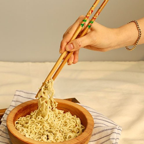 چاپستیک 10 تایی چوبی