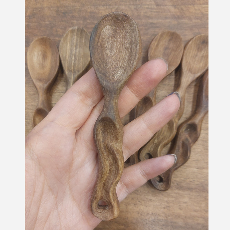 قاشق چایخوری چوبی قلبی