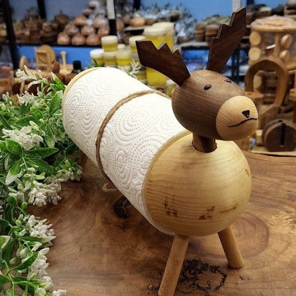 جا دستمال رولی طرح گوزن