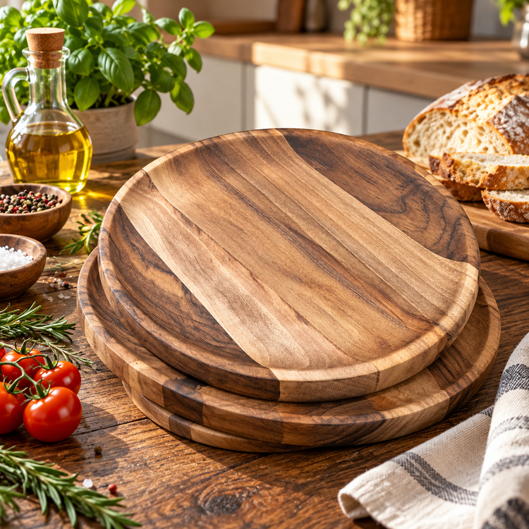دیس گرد چوبی قطر 25سانت